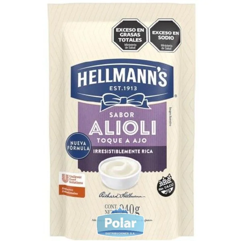 Mayonesa Alioli x 940 gr Hellmanns