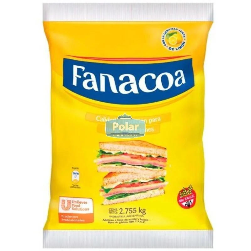 Mayonesa Regular x 2,755 kg Fanacoa
