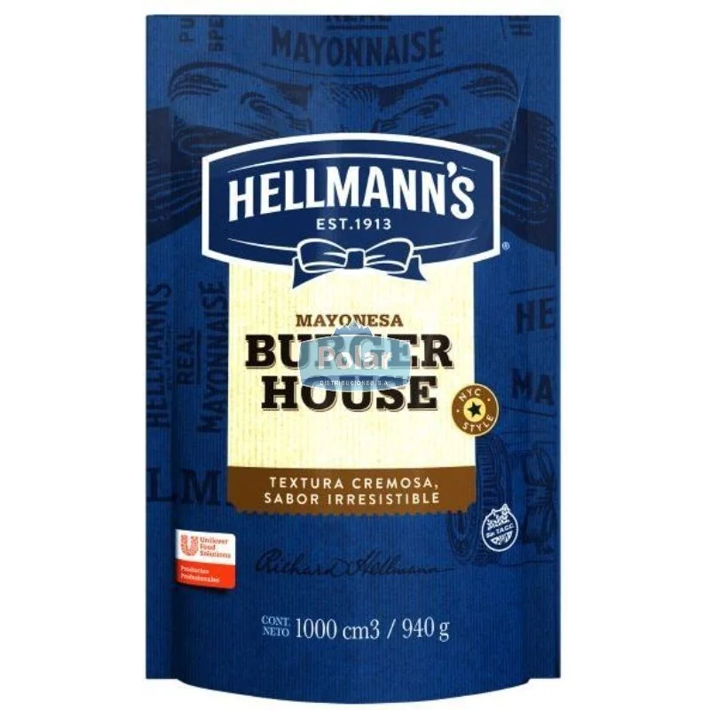 Mayonesa sin gluten Burger House x 940 gr Hellmanns