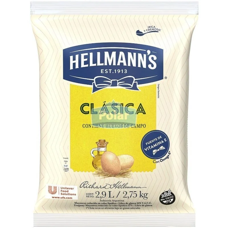 Mayonesa Clásica x 2,755 kg Hellmann's
